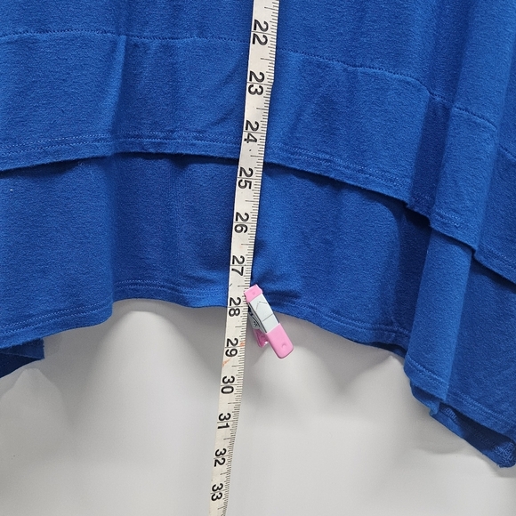 Eileen Fisher Lightweight Viscose Jersey Round Neck Tunic Top Size S Blue - Picture 13 of 13